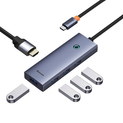 Hub USB-C Baseus UltraJoy 4x USB 3.0 HDMI 4K