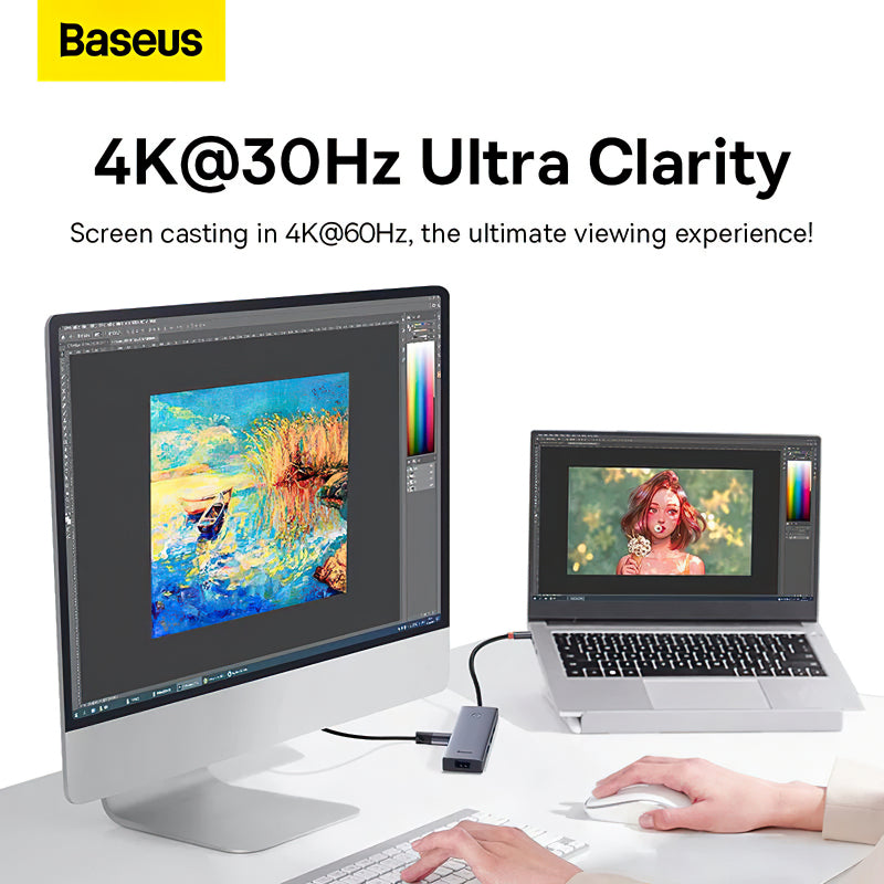 Hub USB-C Baseus UltraJoy 4x USB 3.0 HDMI 4K