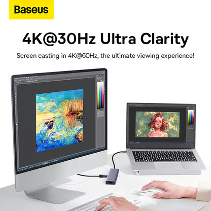 Hub USB-C Baseus UltraJoy 4x USB 3.0 HDMI 4K