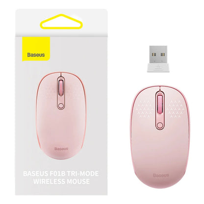 Rato Wireless Baseus F01B Tri-Mode 1600DPI Bluetooth Rosa