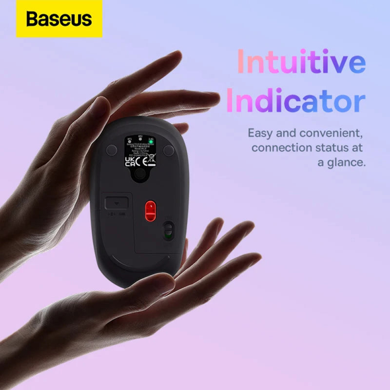Rato Wireless Baseus F01B Tri-Mode 1600DPI Bluetooth Rosa
