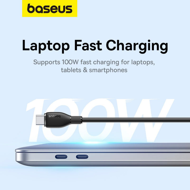 Cabo USB-C para USB-C Baseus Pudding 100W 1.2m Preto