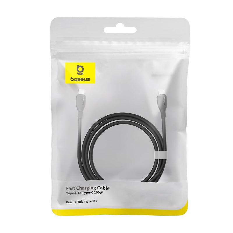 Cabo USB-C para USB-C Baseus Pudding 100W 1.2m Preto