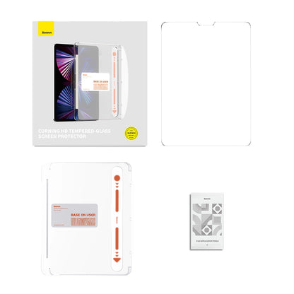 Película de Vidro Temperado -Baseus Crystal para iPad 10.2'' (2019/2020/2021) / iPad Air 3 10.5'' + Kit de Montagem