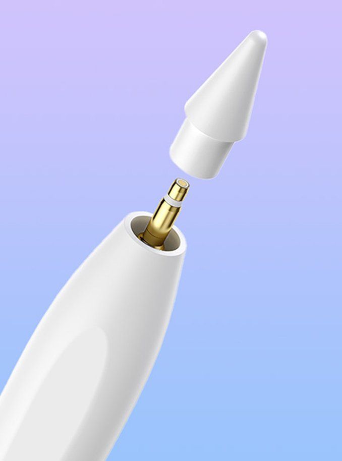Caneta Stylus Ativa Baseus Smooth Writing Series com Carregamento Plug-in, Lightning (Branco)
