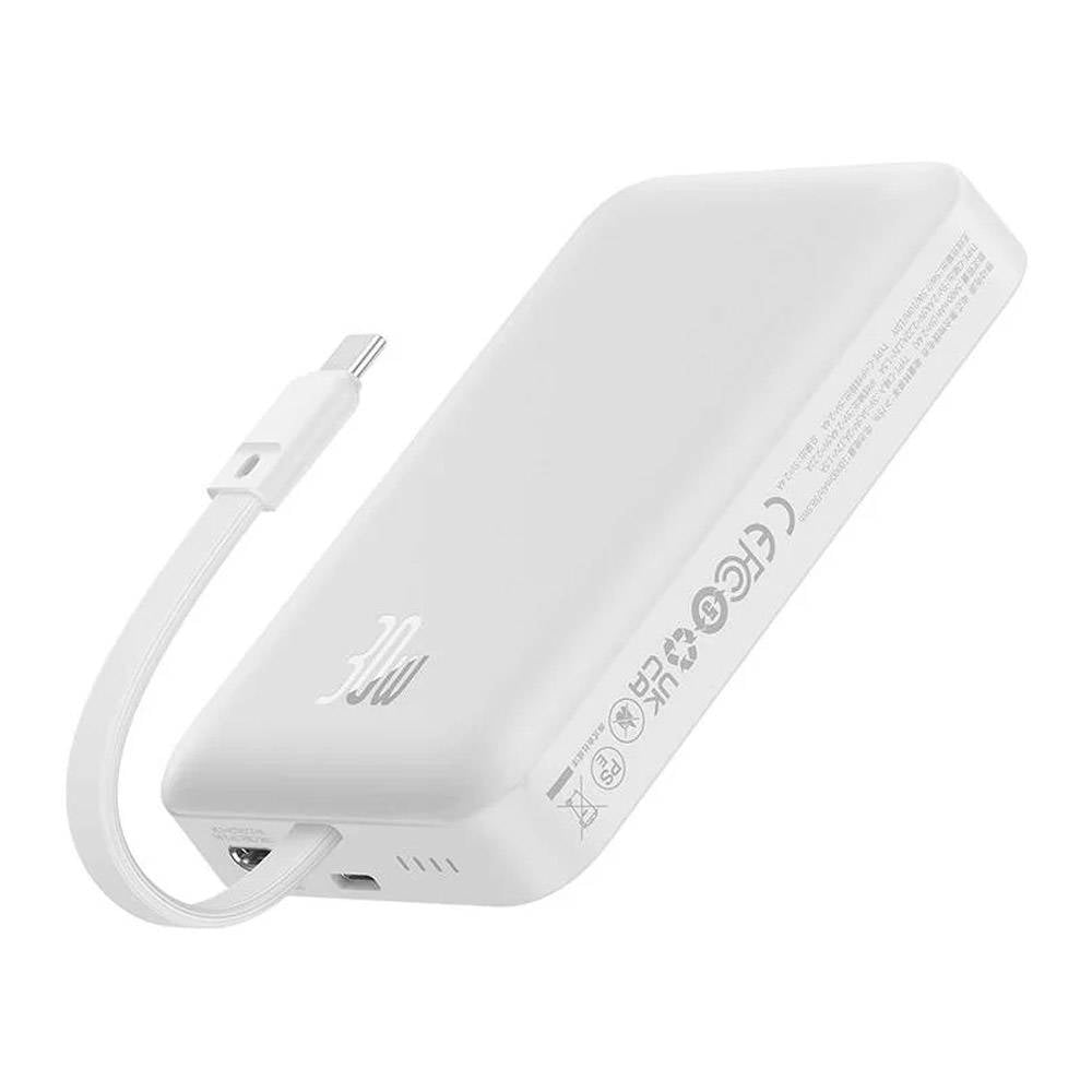 Powerbank Baseus Magnetic Mini Wireless/Wired 10000mAh 30W USB-C (Integrado) Branca