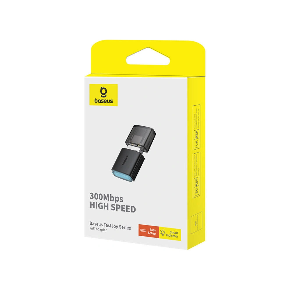 Placa de Rede USB Baseus BS-OH169 300Mb/s 2.4GHz Preta