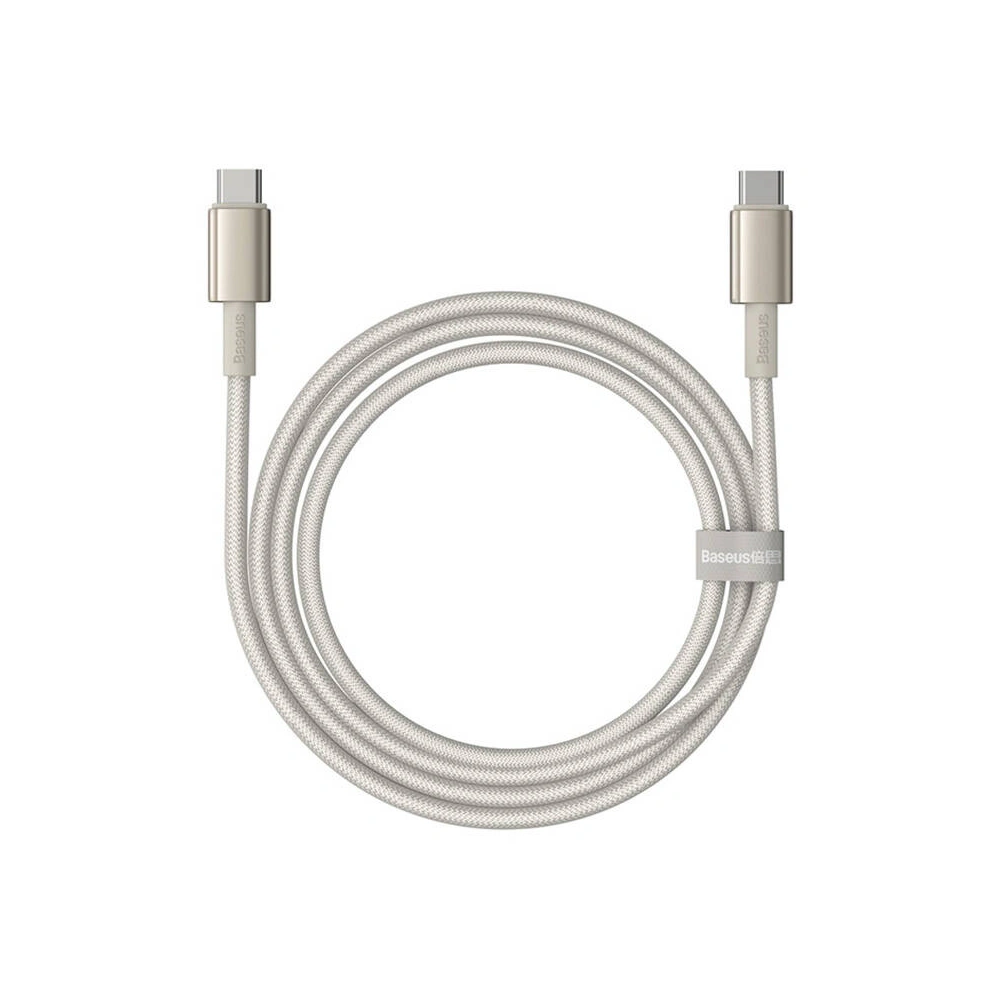 Cabo Baseus Tungsten Gold USB-C para USB-C 100W 1m (Dourado)
