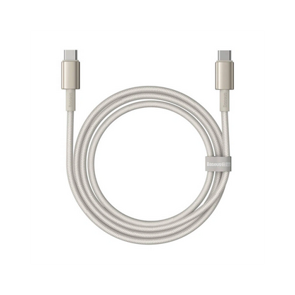 Cabo Baseus Tungsten Gold USB-C para USB-C 100W 1m (Dourado)