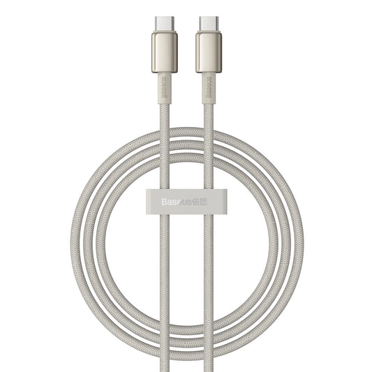 Cabo Baseus Tungsten Gold USB-C para USB-C 100W 1m (Dourado)