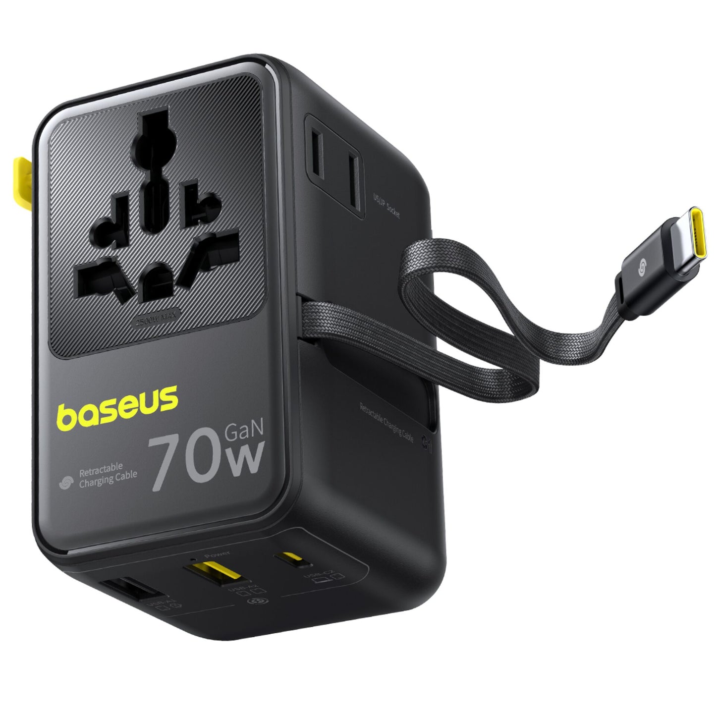 Adaptador de Viagem Baseus EnerCore CG11 70W Preto