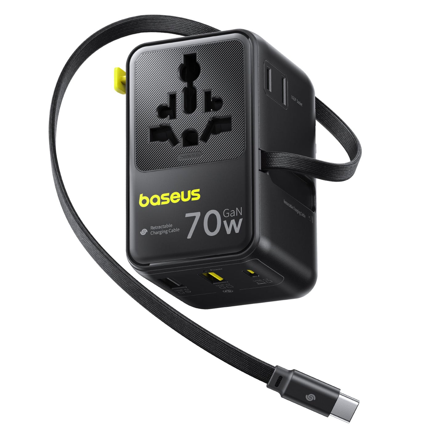 Adaptador de Viagem Baseus EnerCore CG11 70W Preto