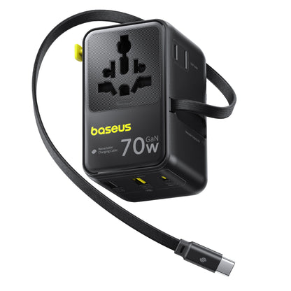 Adaptador de Viagem Baseus EnerCore CG11 70W Preto