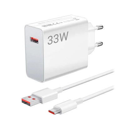 Xiaomi Carregador 33W Charging Combo Type-A 100–240V