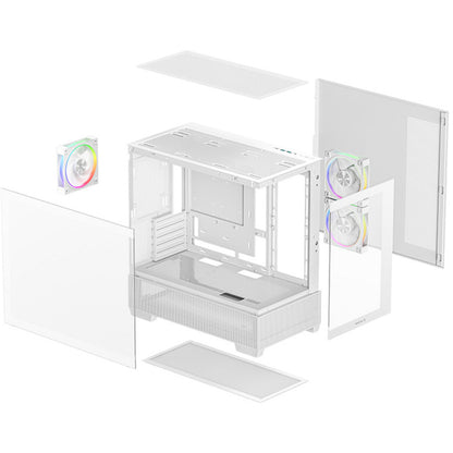 Caixa ATX DeepCool CG380 3F Vidro Temperado Branco