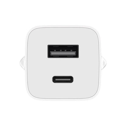 Carregador Xiaomi Mi Fast Charger 65W GaN USB Type-A + Type-C Branco