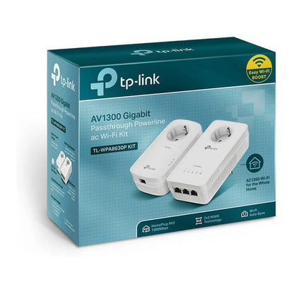 Powerline TP-Link TL-WPA8631P KIT AV1300 HomePlug AV2 Gigabit Passthrough AC1200 Dual-Band Wi-Fi Kit