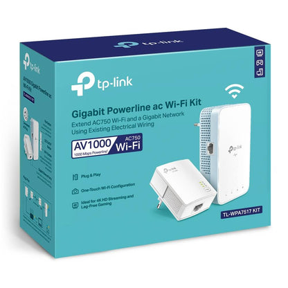 Powerline TP-Link TL-WPA7517 KIT AV1000 HomePlug AV2 Gigabit AC750 Dual-Band Wi-Fi Kit