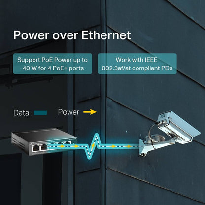 Switch TP-Link TL-SG1005LP 5 Portas Gigabit UnManaged PoE+
