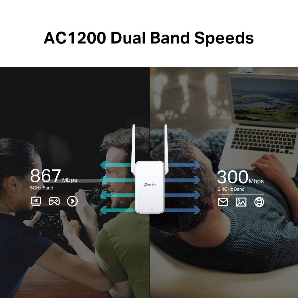 Range Extender TP-Link RE315 AC1200 Mesh Wi-Fi
