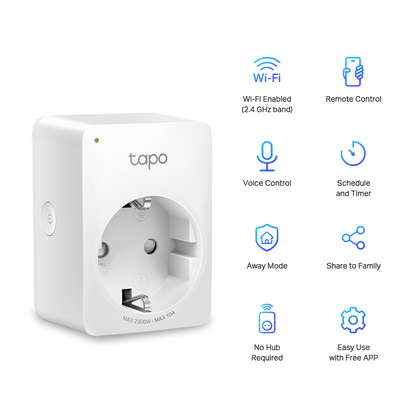 Tomada Inteligente TP-Link Tapo P100 Mini Smart Wi-Fi (2-Pack)