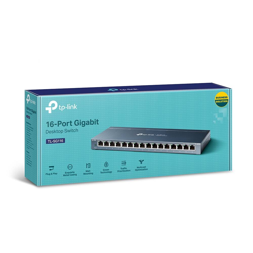 Switch TP-Link TL-SG116 16 Portas Gigabit UnManaged