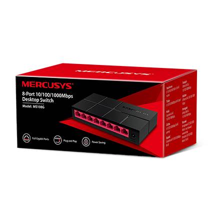Switch Mercusys MS108G Mini 8 Portas Gigabit UnManaged
