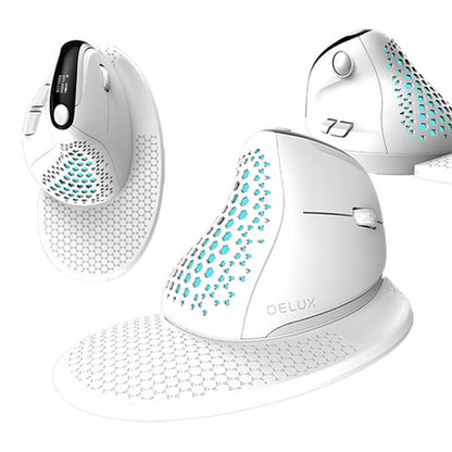 Rato Vertical Ergonómico Wireless 4000DPI DELUX M618XSD