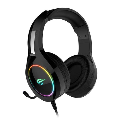 Auscultadores Gaming RGB c/ Microfone Jack 3.5mm + USB HAVIT
