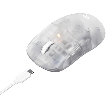 Rato Gaming Wireless Havit MS970WB Pro 12000DPI Tri-Mode Branco Transparente