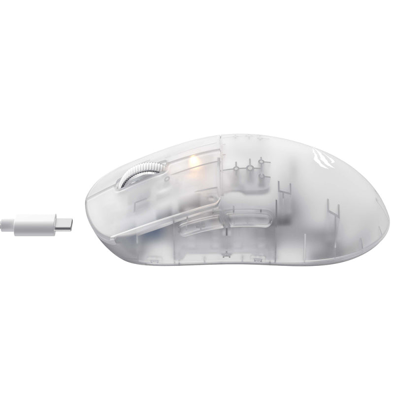 Rato Gaming Wireless Havit MS970WB Pro 12000DPI Tri-Mode Branco Transparente