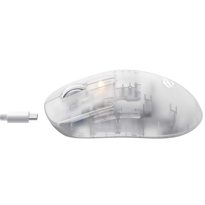 Rato Gaming Wireless Havit MS970WB Pro 12000DPI Tri-Mode Branco Transparente