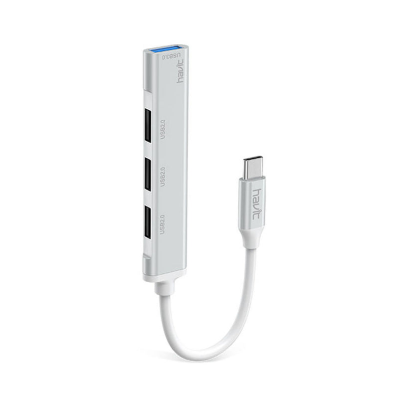 Hub USB-C HAVIT HB41 4 em 1 Prateado