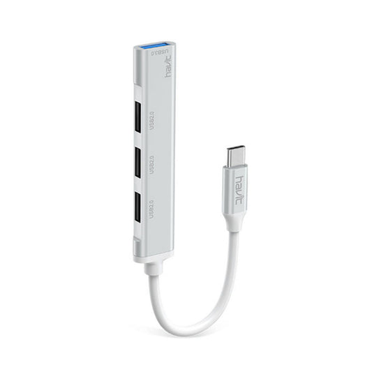 Hub USB-C HAVIT HB41 4 em 1 Prateado