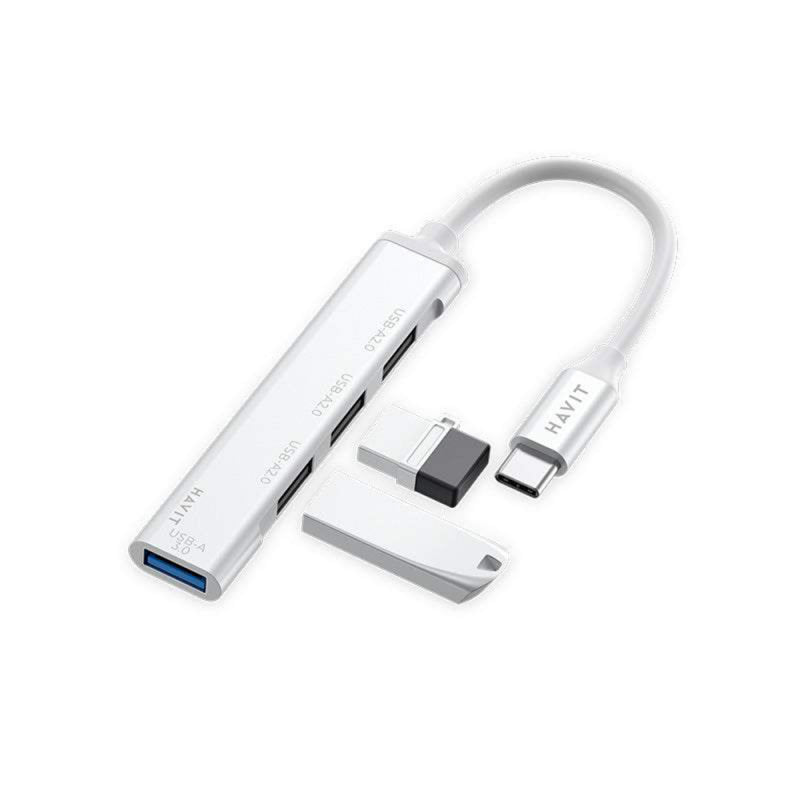 Hub USB-C HAVIT HB41 4 em 1 Prateado