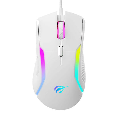 Rato Gaming HAVIT MS1033 RGB 8000 DPI Branco