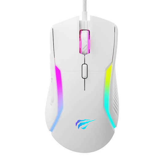 Rato Gaming HAVIT MS1033 RGB 8000 DPI Branco
