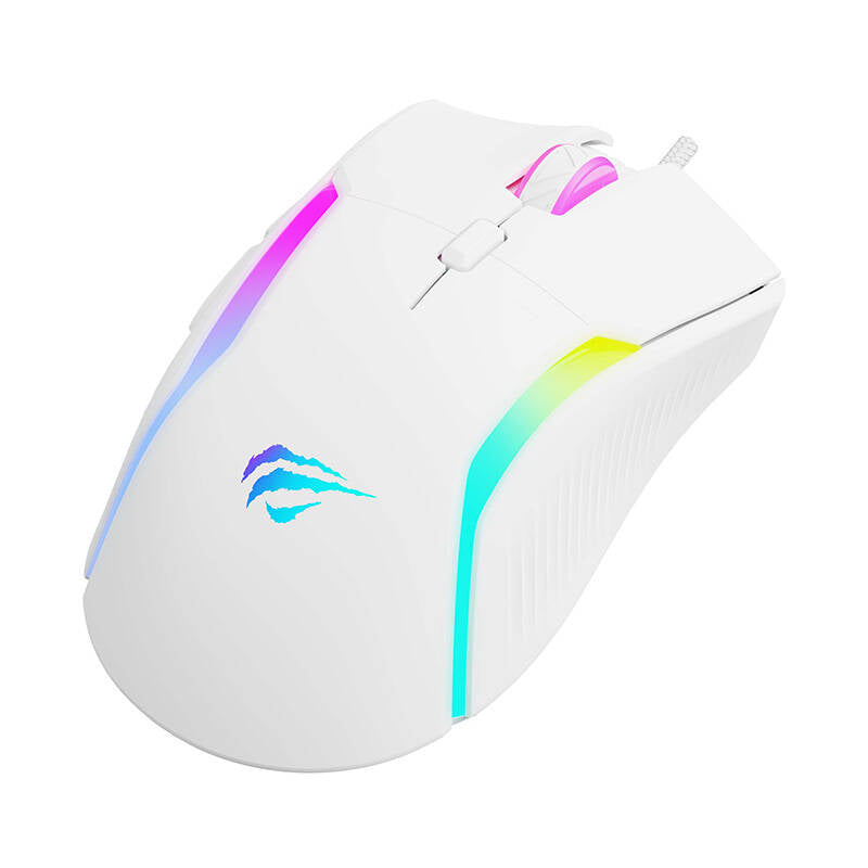 Rato Gaming HAVIT MS1033 RGB 8000 DPI Branco