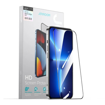 Película de vidro temperado Joyroom HQ-Z24 para iPhone 15 Pro Max / com rebordo de proteção / Dustproof