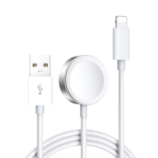 Carregador Indutivo 2 em 1 para Apple Watch / Lightning Joyroom S-IW002S / 1.5m / branco