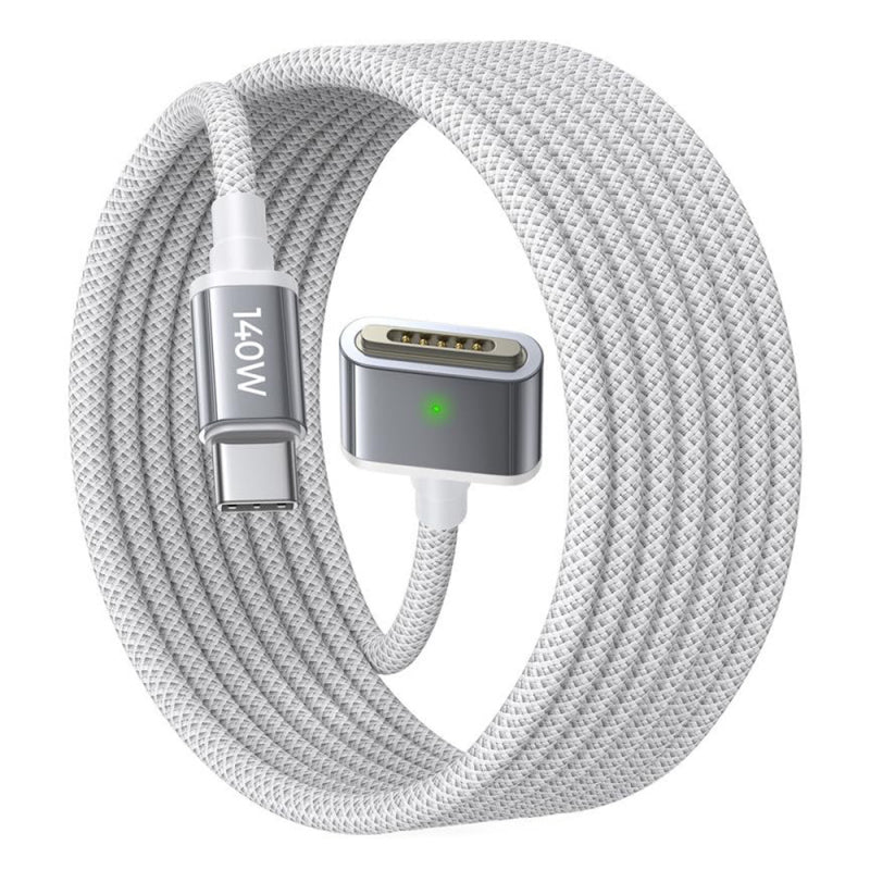 Cabo Carregamento USB-C Lisen MagSafe 3 140W 2 m Prateado