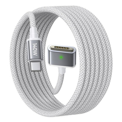 Cabo Carregamento USB-C Lisen MagSafe 3 140W 2 m Prateado
