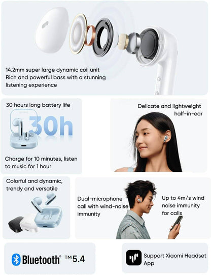 Auriculares Xiaomi Redmi Buds 6 Active True Wireless Pretos