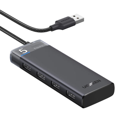 Hub Ugreen CM653 com 4 Portas USB-A e Cabo de Alimentação USB-A (Preto)