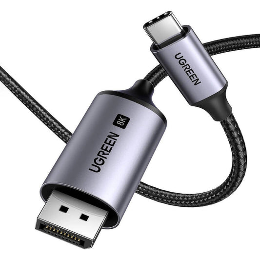 Cabo USB-C para DisplayPort Ugreen / CM556 / 8K / 2m / Preto