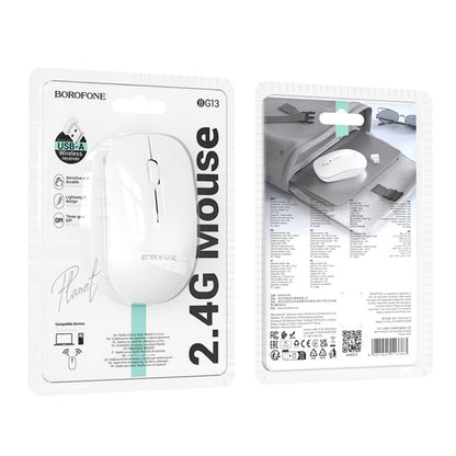 Rato Wireless Borofone BG14 Planet Bluetooth 1000DPI Branco