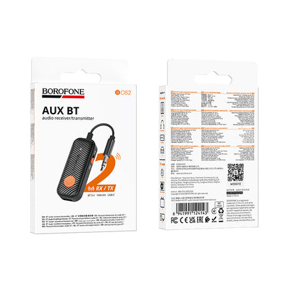 Adaptador Bluetooth Borofone BC62 TX RX AUX 5.4 Preto