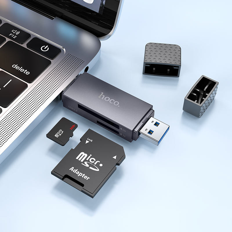 Leitor Cartões Hoco HB45 USB 3.0 USB-C SD MicroSD