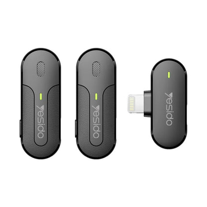 Microfone Sem Fios Lightning 50m alcance Yesido KR16 Preto