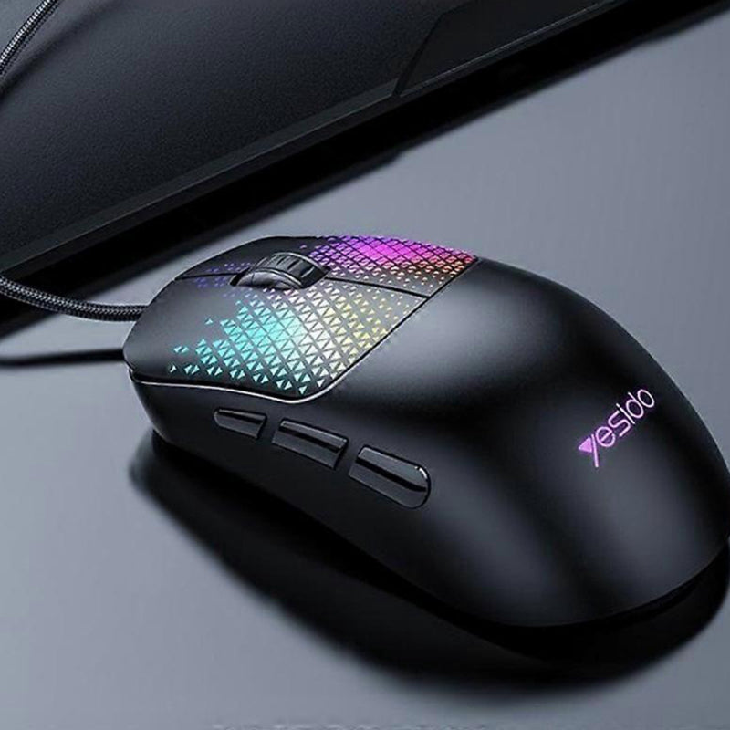 Rato Gaming Yesido KB32 RGB 7200DPI Preto